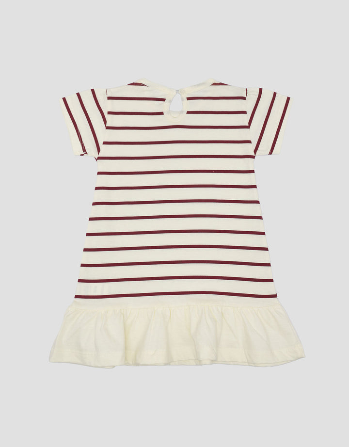 Little M Jersey Fullprint Salur Dress Bayi