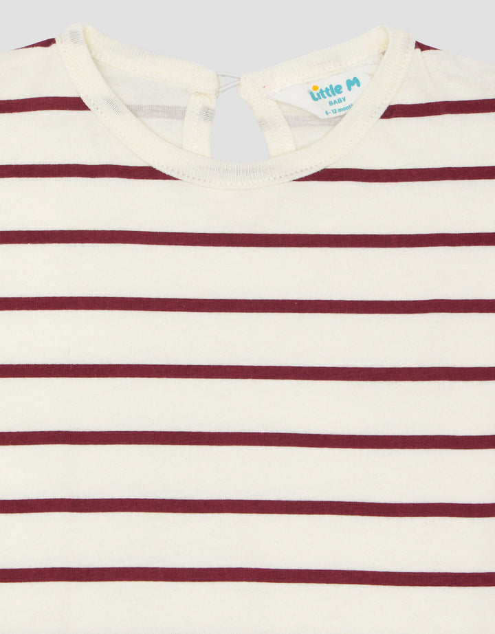 Little M Jersey Fullprint Salur Dress Bayi