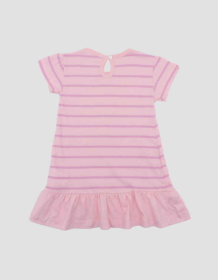Little M Jersey Fullprint Salur Mini Dress Bayi