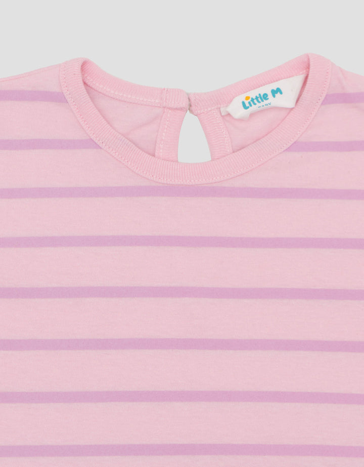 Little M Jersey Fullprint Salur Mini Dress Bayi