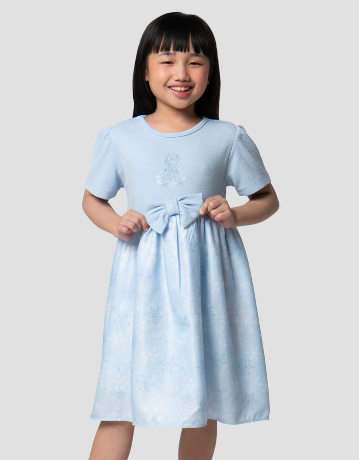 Disney Frozen Print Sakura Midi Dress Anak Perempuan