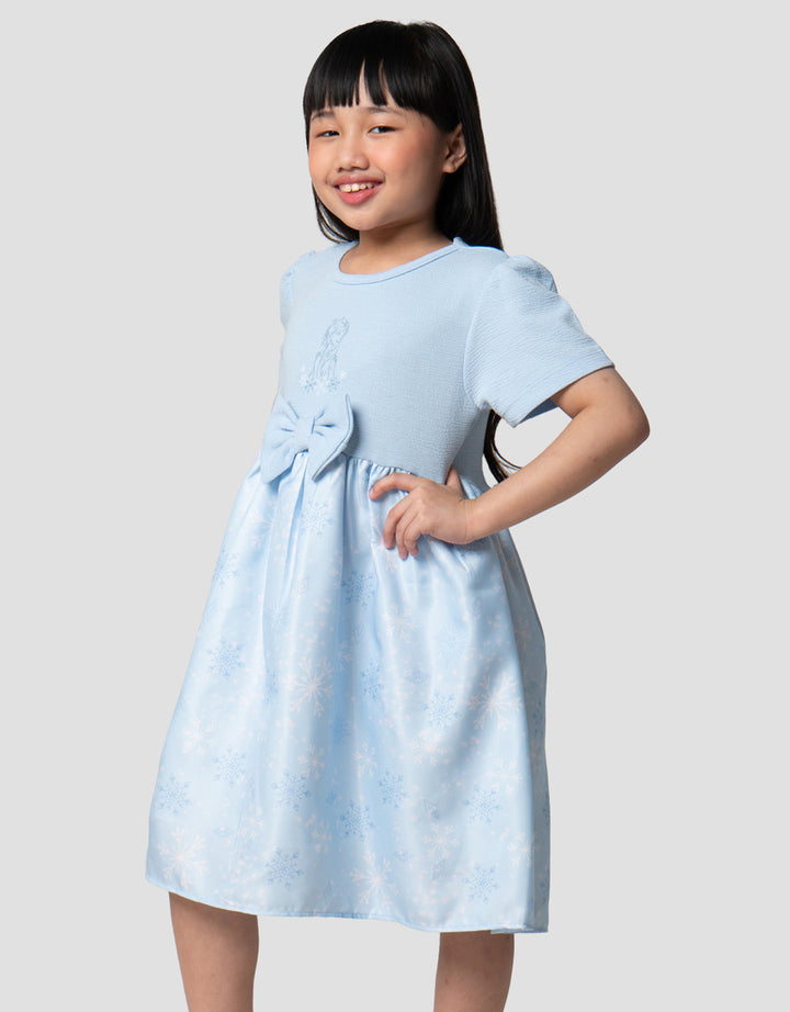 Disney Frozen Print Sakura Midi Dress Anak Perempuan