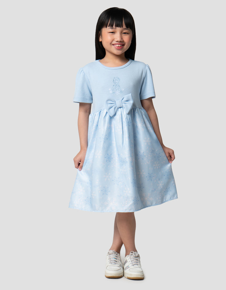 Disney Frozen Print Sakura Midi Dress Anak Perempuan