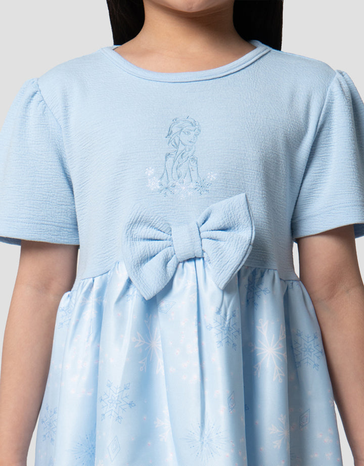 Disney Frozen Print Sakura Midi Dress Anak Perempuan
