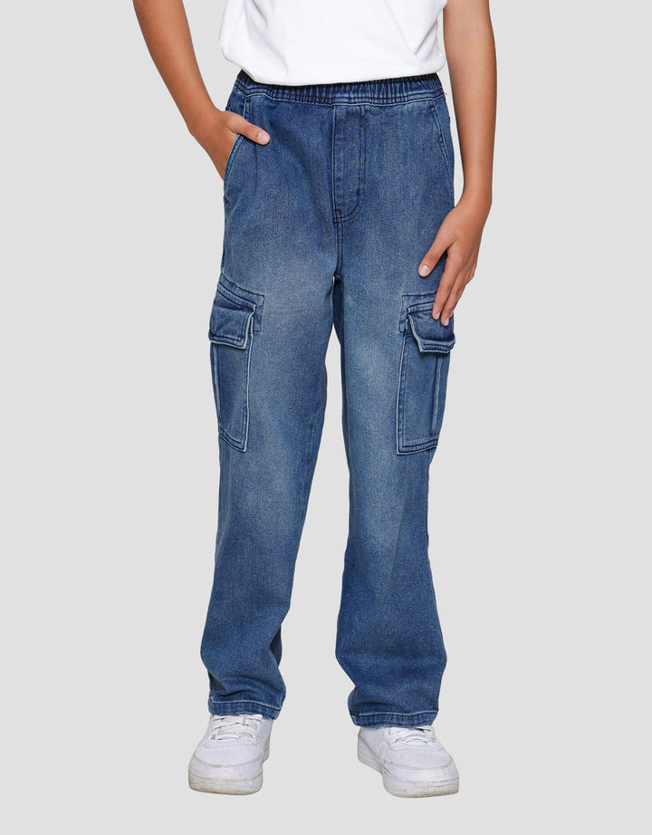 Nevada Basic Relaxed Big Pocket Celana Denim Anak Laki-laki