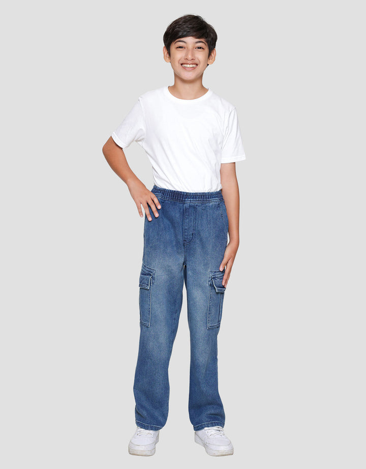 Nevada Basic Relaxed Big Pocket Celana Denim Anak Laki-laki