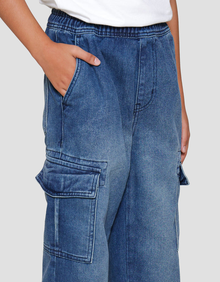 Nevada Basic Relaxed Big Pocket Celana Denim Anak Laki-laki