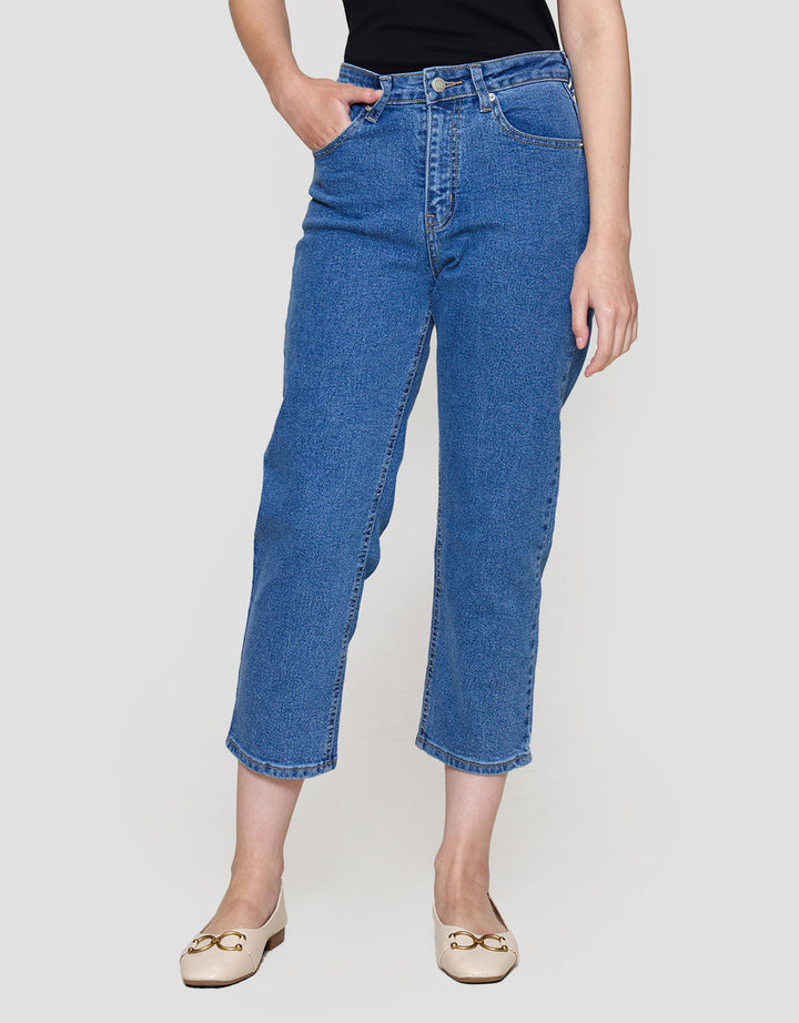 Connexion Cropped Ankle Celana Denim Wanita