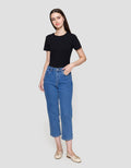 Connexion Cropped Ankle Celana Denim Wanita
