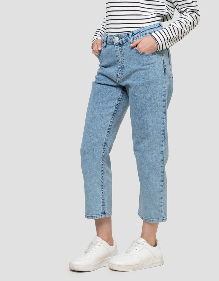 Connexion Cropped Ankle Celana Denim Wanita