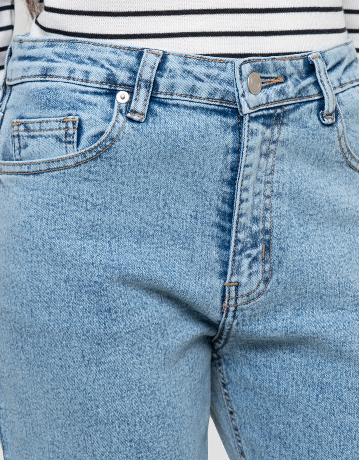 Connexion Cropped Ankle Celana Denim Wanita