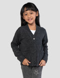 Suko Souffle Yarn Lengan Panjang Jaket Cardigan Anak Perempuan