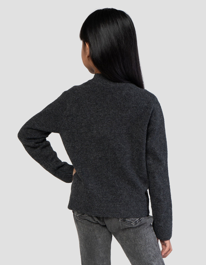 Suko Souffle Yarn Lengan Panjang Jaket Cardigan Anak Perempuan