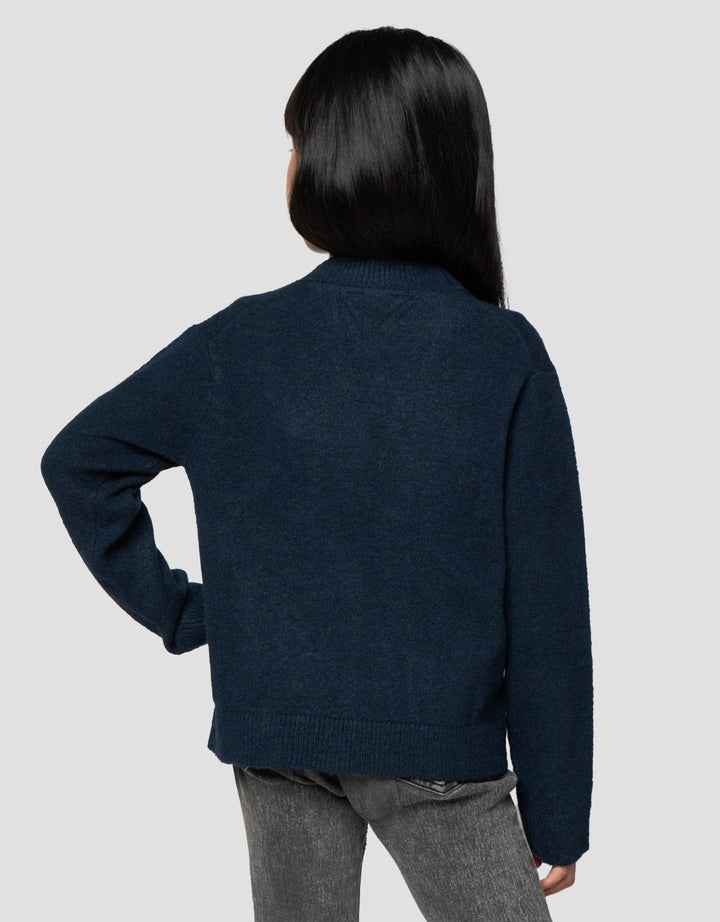 Suko Souffle Yarn Lengan Panjang Jaket Cardigan Anak Perempuan