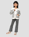 Suko Motif Souffle Yarn Stripe Suko Souffle Yarn  Jaket Cardigan Anak Perempuan