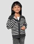 Suko Motif Souffle Yarn Stripe Suko Souffle Yarn  Jaket Cardigan Anak Perempuan