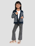 Suko Motif Souffle Yarn Stripe Suko Souffle Yarn  Jaket Cardigan Anak Perempuan