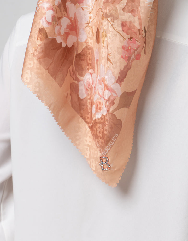 MXM FLORAL HIJAB TAHJB13 WANITA