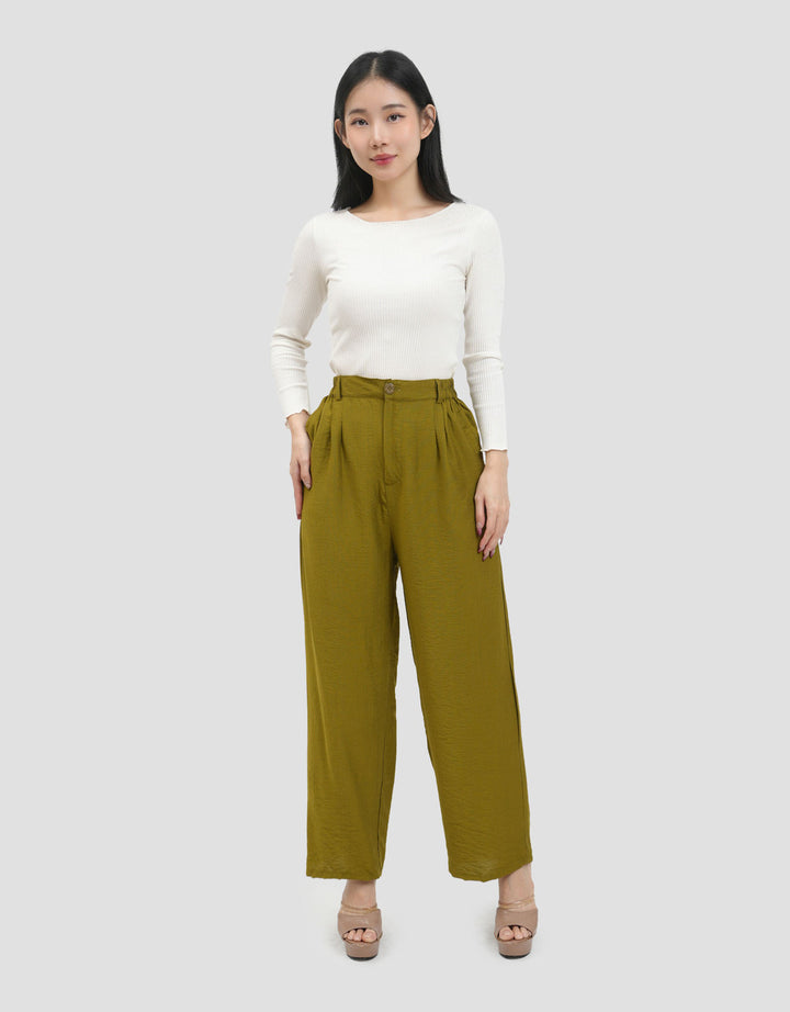 MxM Connexion Knit Poli Linen Celana Kulot Wanita