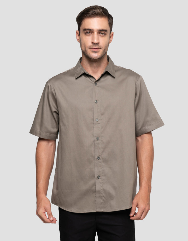 Cole Pique Stripe Texture Kemeja Pria