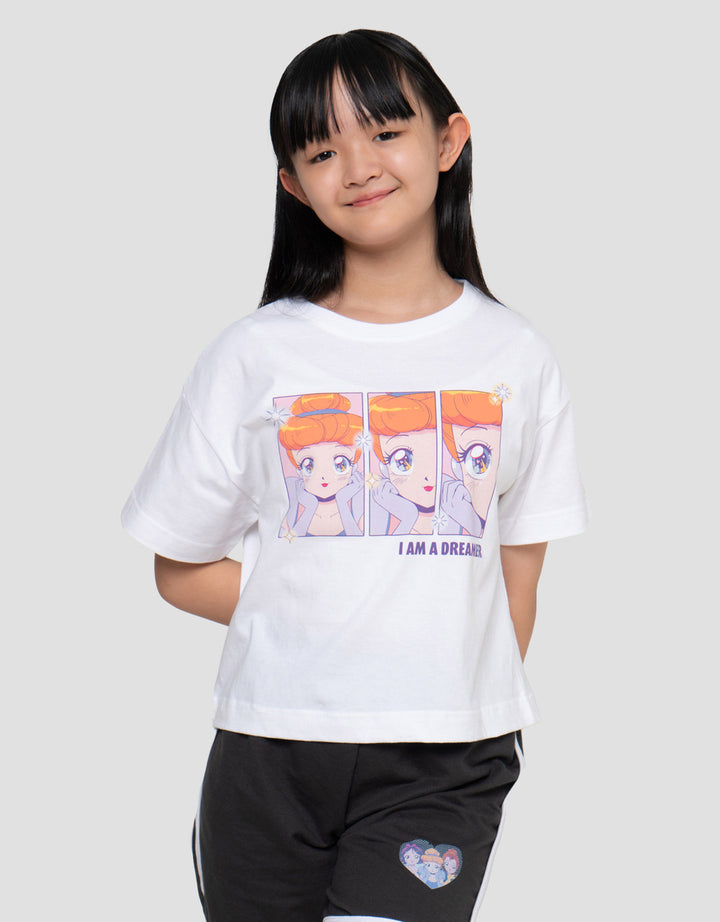 Disney Anime Princess Cinderella Kaos Anak Perempuan