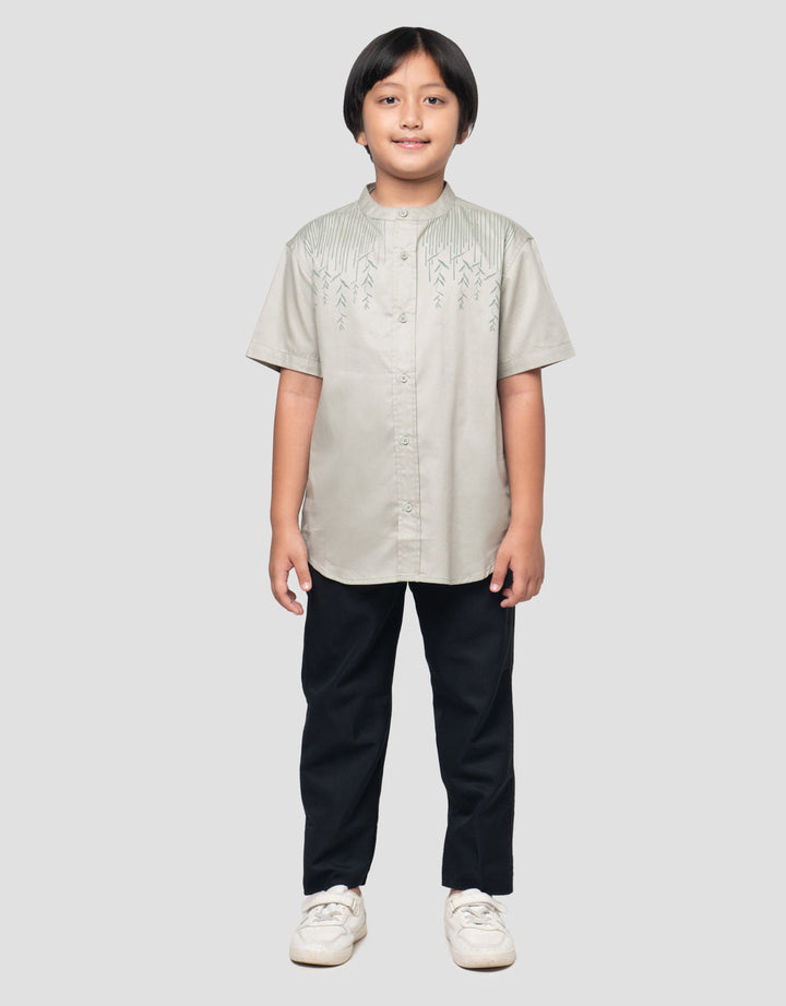 Suko Simply Kerah Tegak Kemeja Lengan Pendek Anak Laki-laki