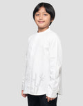 Suko Print Casual Kerah Tegak Kemeja Lengan Panjang Anak Laki-laki