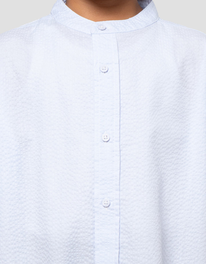 Suko Kerah Tegak Kemeja Lengan Pendek Anak Laki-laki