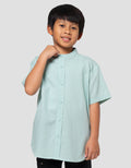 Suko Kerah Tegak Kemeja Lengan Pendek Anak Laki-laki