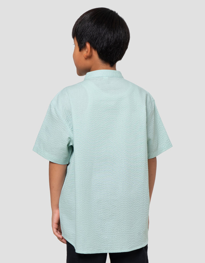 Suko Kerah Tegak Kemeja Lengan Pendek Anak Laki-laki