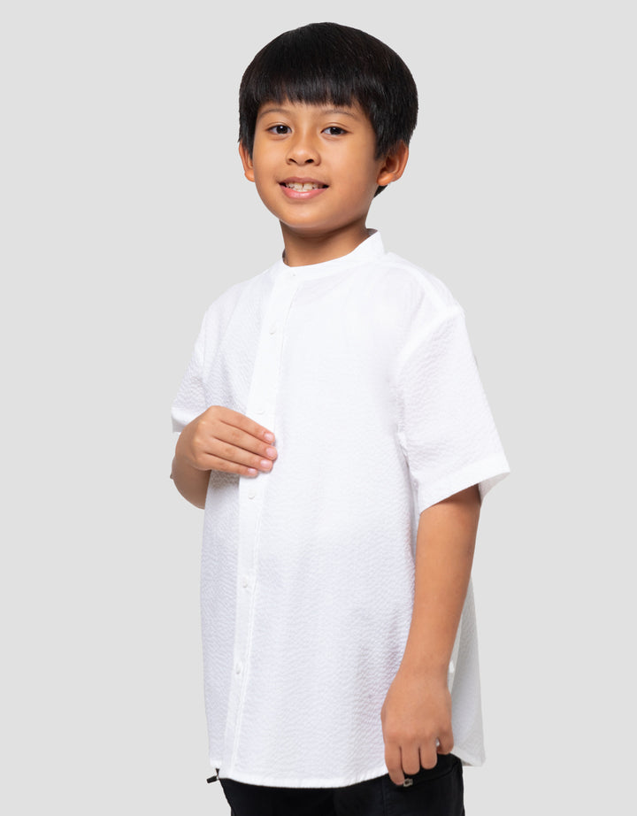 Suko Kerah Tegak Kemeja Lengan Pendek Anak Laki-laki