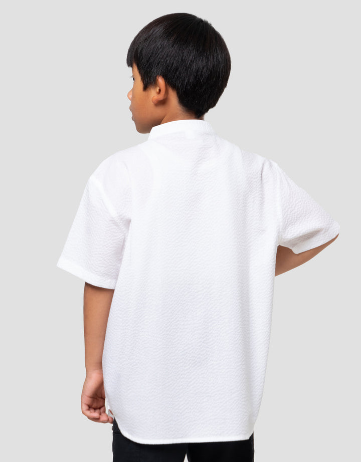 Suko Kerah Tegak Kemeja Lengan Pendek Anak Laki-laki