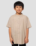 Suko Kerah Tegak Kemeja Lengan Pendek Anak Laki-laki