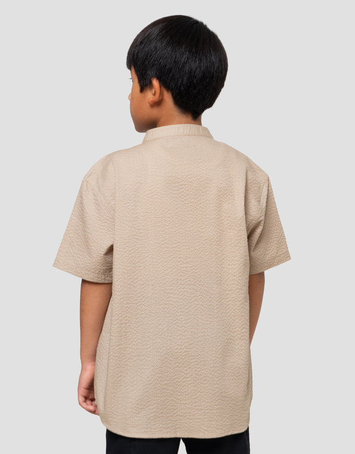 Suko Kerah Tegak Kemeja Lengan Pendek Anak Laki-laki