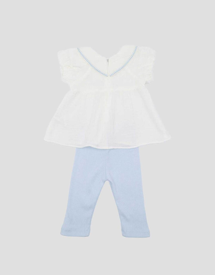 Little M Woven Cringcle Embro Pakaian Setelan Bayi