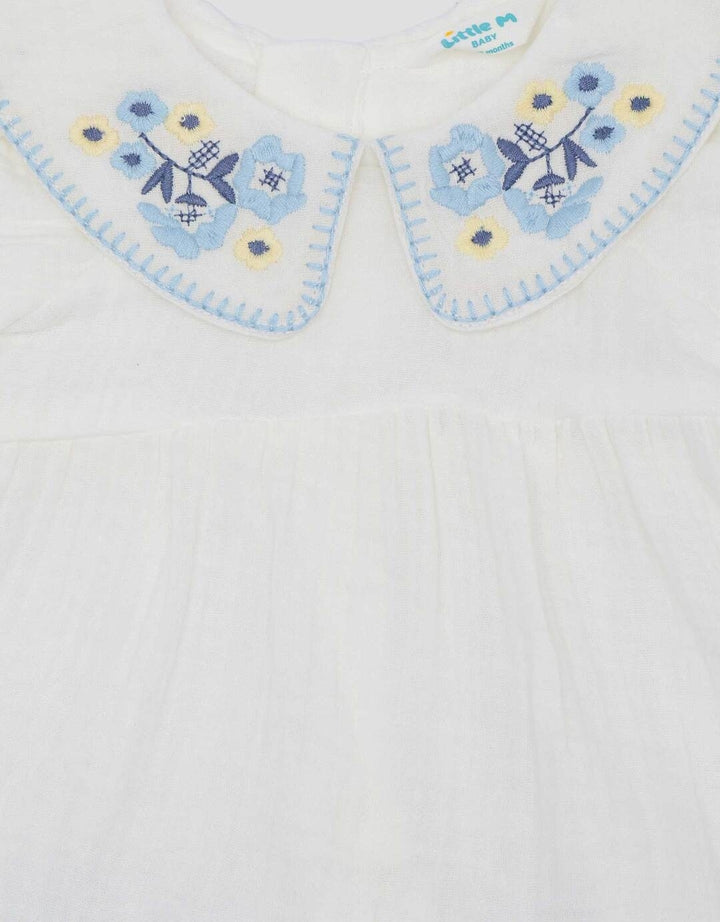 Little M Woven Cringcle Embro Pakaian Setelan Bayi