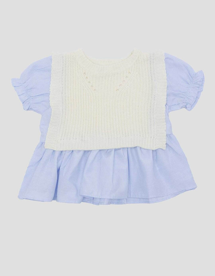 Little M Salur Mix Rajut Kemeja Bayi