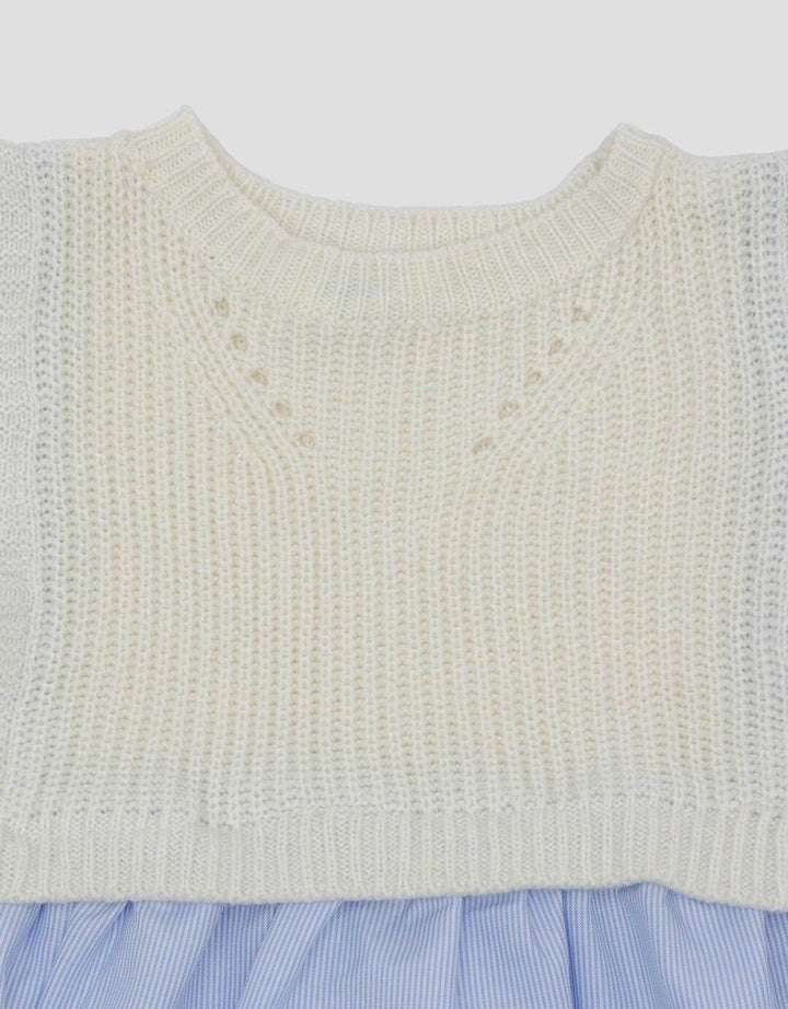 Little M Salur Mix Rajut Kemeja Bayi