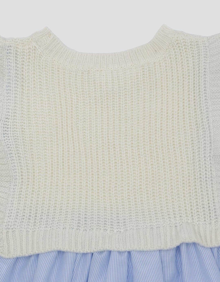 Little M Salur Mix Rajut Kemeja Bayi