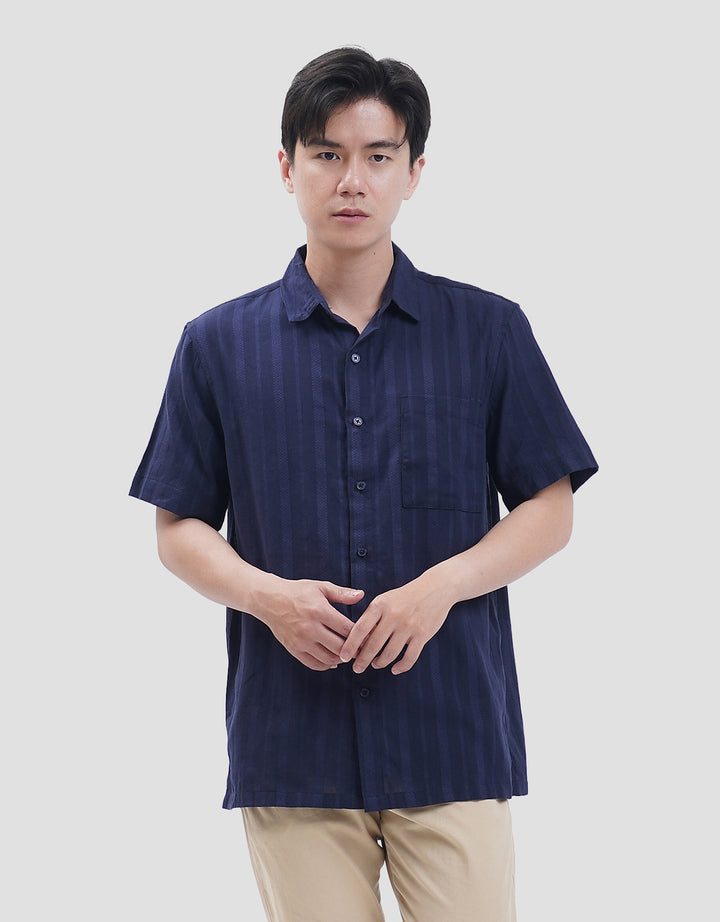 Cole Reg Stripe Texture Kemeja Pria