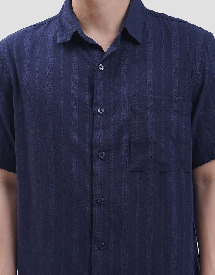 Cole Reg Stripe Texture Kemeja Pria