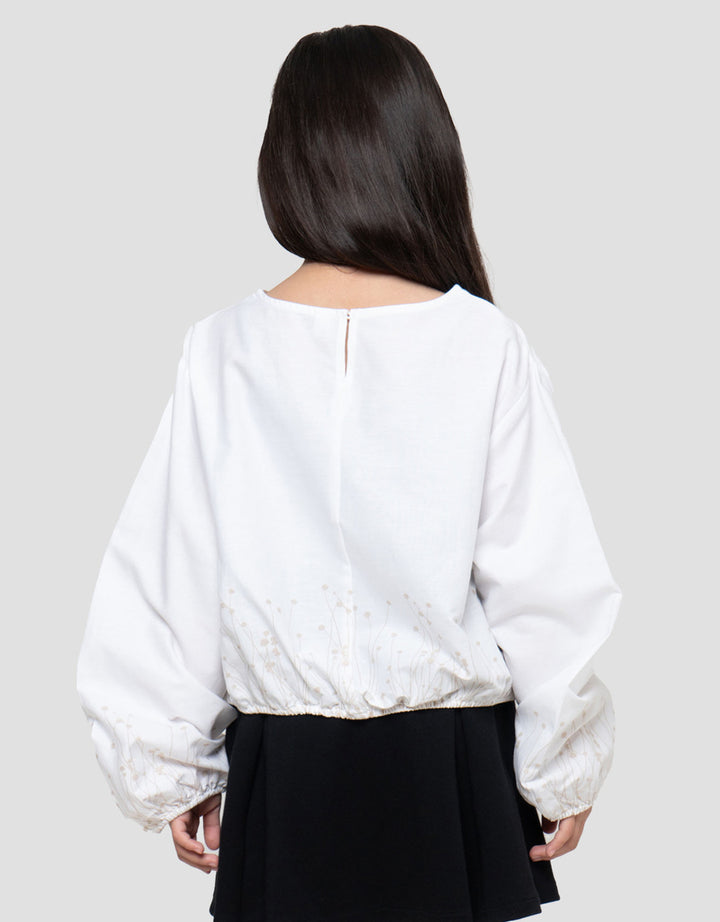 Suko Motif Kerah Bulat Blouse Anak Perempuan