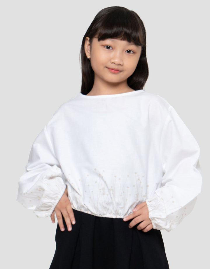 Suko Motif Kerah Bulat Blouse Anak Perempuan