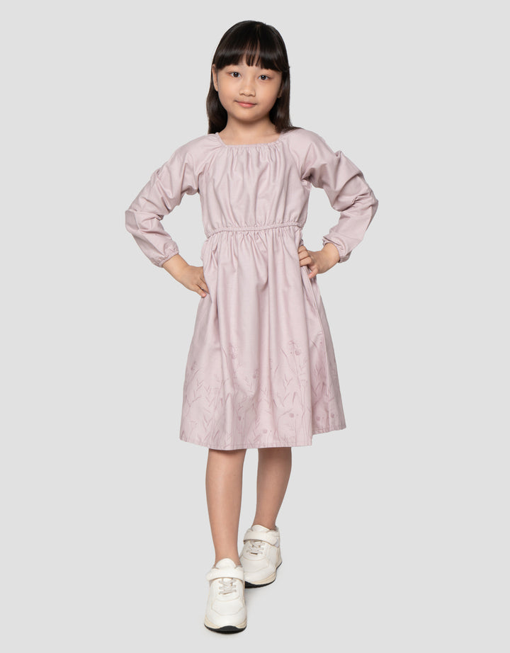 Suko Simply Motif Lengan Panjang Dress Anak Perempuan