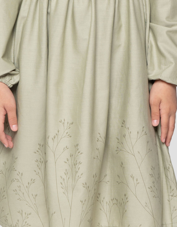 Suko Motif Lengan Panjang Dress Anak Perempuan