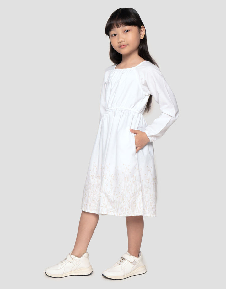 Suko Casual Motif Lengan Panjang Dress Anak Perempuan