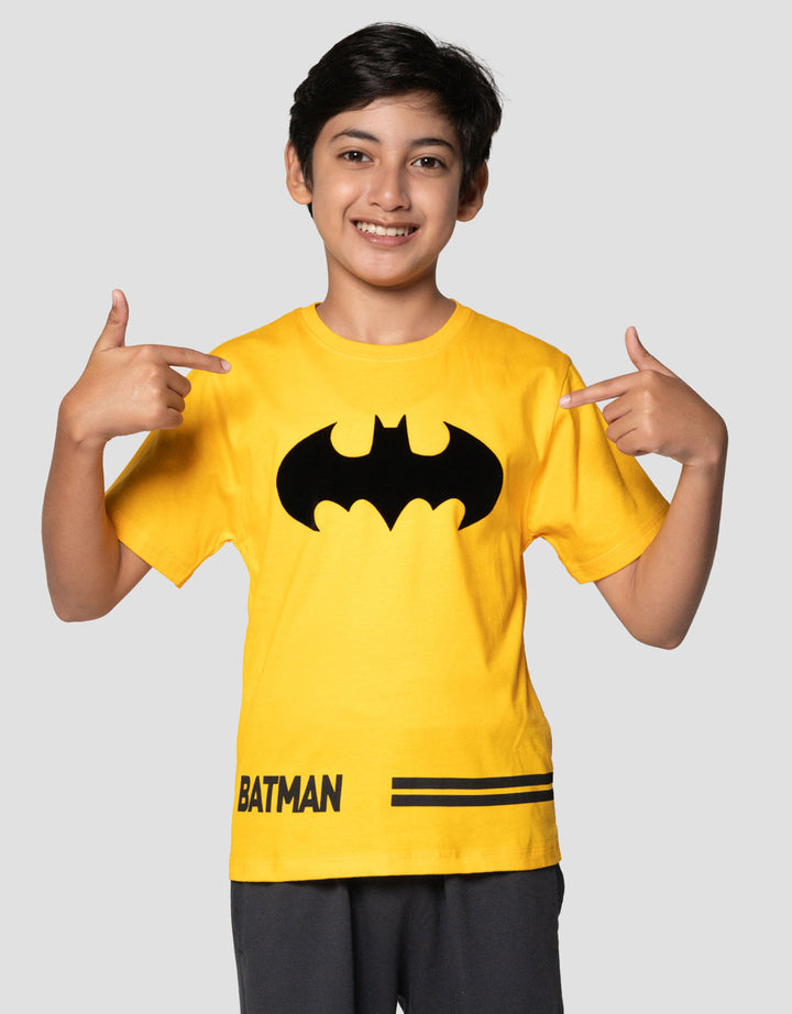 Character Batman Logo Tulisan Dpn Kaos Anak Laki-laki