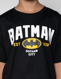 Character Batman Logo Tulisan Dpn Kaos Anak Laki-laki