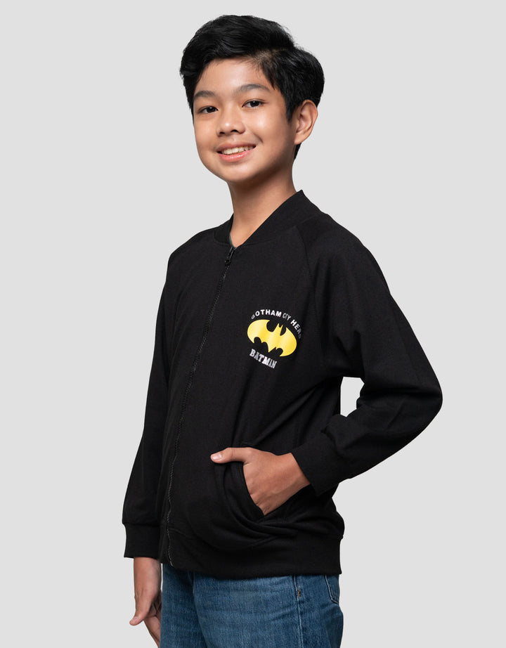 Character Knit Batman Logo Dpn Jaket Anak Laki-laki
