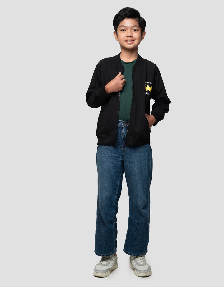 Character Knit Batman Logo Dpn Jaket Anak Laki-laki